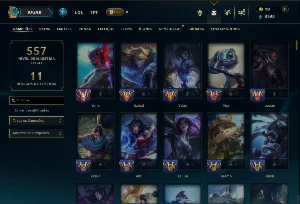 Ouro 2 com TODOS os Champs e 135 Skins ( MID / ADC / SUP ) - League of Legends LOL