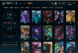 Ouro 2 com TODOS os Champs e 135 Skins ( MID / ADC / SUP ) - League of Legends LOL