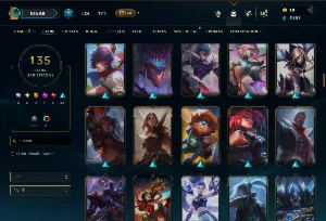 Ouro 2 com TODOS os Champs e 135 Skins ( MID / ADC / SUP ) - League of Legends LOL