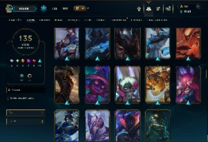 Ouro 2 com TODOS os Champs e 135 Skins ( MID / ADC / SUP ) - League of Legends LOL