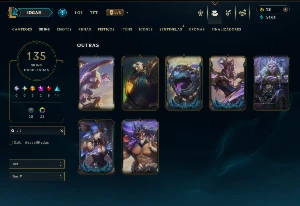 Ouro 2 com TODOS os Champs e 135 Skins ( MID / ADC / SUP ) - League of Legends LOL