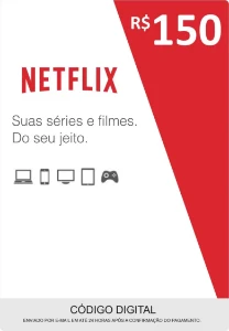 Gift Card Netflix / Cartão Pré-Pago Netflix R$150  - Gift Cards