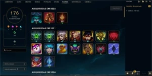 CONTA LEAGUE OF LEGENDS, PLAT 4 SKINS ADC/SUPORTE ETC+BRINDE LOL