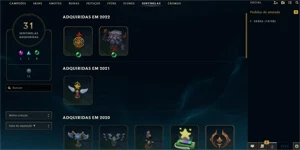 CONTA LEAGUE OF LEGENDS, PLAT 4 SKINS ADC/SUPORTE ETC+BRINDE LOL