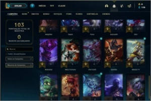 Conta ouro 2 com 9 skins e 40 champs - League of Legends LOL
