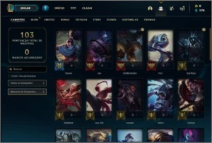 Conta ouro 2 com 9 skins e 40 champs - League of Legends LOL