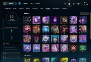 Conta ouro 2 com 9 skins e 40 champs - League of Legends LOL