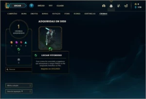 Conta ouro 2 com 9 skins e 40 champs - League of Legends LOL