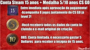 Steam 15 anos PROMOÇÃO