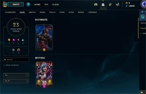 Conta diamante com ícone de mestre e skin ultimate - League of Legends LOL