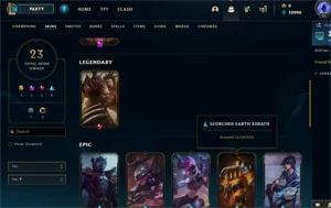 Conta diamante com ícone de mestre e skin ultimate - League of Legends LOL