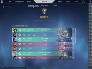 CONTA VALORANT BRONZE 3 TODOS AGENTES 30 MIL DE XP PARA FADE