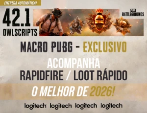 MACRO - PUBG STEAM E PUBG LITE - (VITALICIO) MOUSES LOGITECH