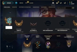 Conta ouro 2 com 93 Champs e 64 Skins + 32k de Essencia Azul - League of Legends LOL