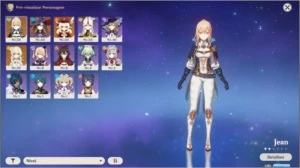 Vendo conta AR28: Mona+Jean+Klee - Genshin Impact