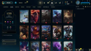 Conta LOL LVL 317 | 135 Campeões| 129 Skins |GOLD 4| 2016 - League of Legends