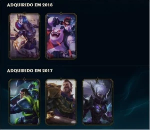 Conta de LoL plat 4 129 champions e 12 skins - League of Legends