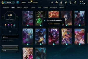 Conta League of Legends - Gold 3, 40 skins, 17 baús e chaves LOL