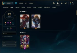 league of legends, diamante 3, 95 skins, nivel 360 LOL