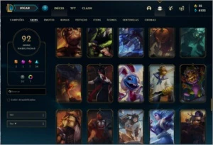league of legends, diamante 3, 95 skins, nivel 360 LOL