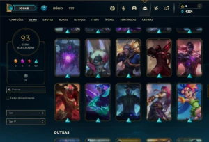 Prata 3 com 100 Champs e 93 Skins ( MAIN MID ) - League of Legends LOL