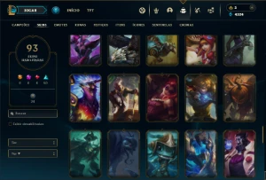 Prata 3 com 100 Champs e 93 Skins ( MAIN MID ) - League of Legends LOL