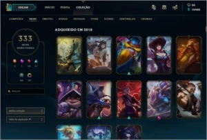 Conta league of legends 333 skins Diamond IV LOL