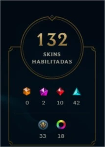 Conta diamante league of legends 132 skins LOL