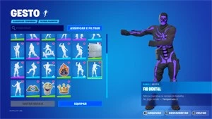 Conta com Skull Roxo / Cavaleiro Negro - Fortnite