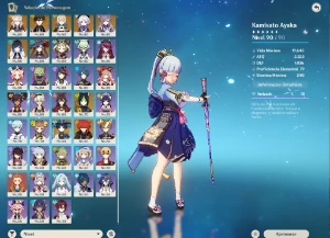 Conta Genshin Impact AR60 21 Personagens 5 Estrelas