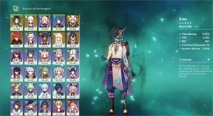 AR50 Xiao com Lança de jade, ayaka, Itto, Cyno e Diluc - Genshin Impact