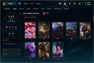 Conta - League of Legends com todos os campeões e 123 skins LOL
