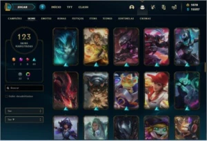 Conta - League of Legends com todos os campeões e 123 skins LOL