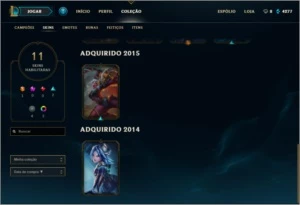 Conta com borda de ouro e poucas skins. - League of Legends LOL