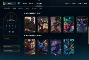 Conta com borda de ouro e poucas skins. - League of Legends LOL