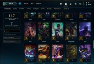 Conta prata 1 com 25 skins e 69 champs - League of Legends LOL