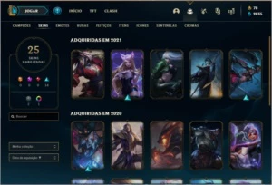 Conta prata 1 com 25 skins e 69 champs - League of Legends LOL
