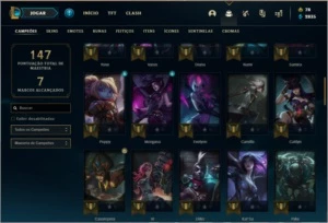 Conta prata 1 com 25 skins e 69 champs - League of Legends LOL