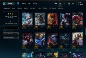 Conta prata 1 com 25 skins e 69 champs - League of Legends LOL