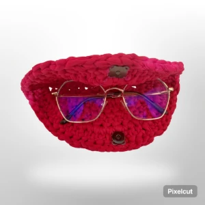 Porta-óculos de crochê - Artesanato e Personalizados
