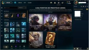 Conta MESTRE com 418 skins (Míticas, Hextec, Raras) - League of Legends LOL
