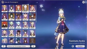 AR 46 - Ayaka + Xiao + Diluc + Mona + armas - Genshin Impact