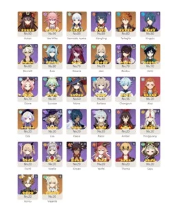 Conta EU-Yae+Kagura, Hu Tao, Ayaka, Childe, Eula, Venti e +! - Genshin Impact