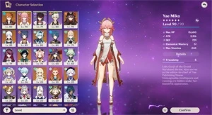 Conta EU-Yae+Kagura, Hu Tao, Ayaka, Childe, Eula, Venti e +! - Genshin Impact