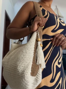 Eco bag crochê - Artesanato e Personalizados