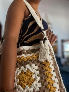 Eco bag crochê - Artesanato e Personalizados