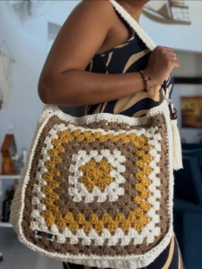 Eco bag crochê - Artesanato e Personalizados