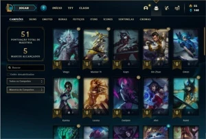 Conta ouro 4 com 42 Champs e 3 Skins ( EMAIL NÃO CONFIRMADO) - League of Legends LOL