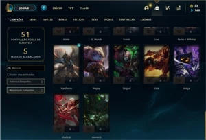 Conta ouro 4 com 42 Champs e 3 Skins ( EMAIL NÃO CONFIRMADO) - League of Legends LOL