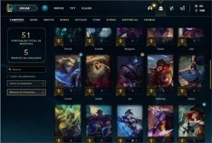 Conta ouro 4 com 42 Champs e 3 Skins ( EMAIL NÃO CONFIRMADO) - League of Legends LOL